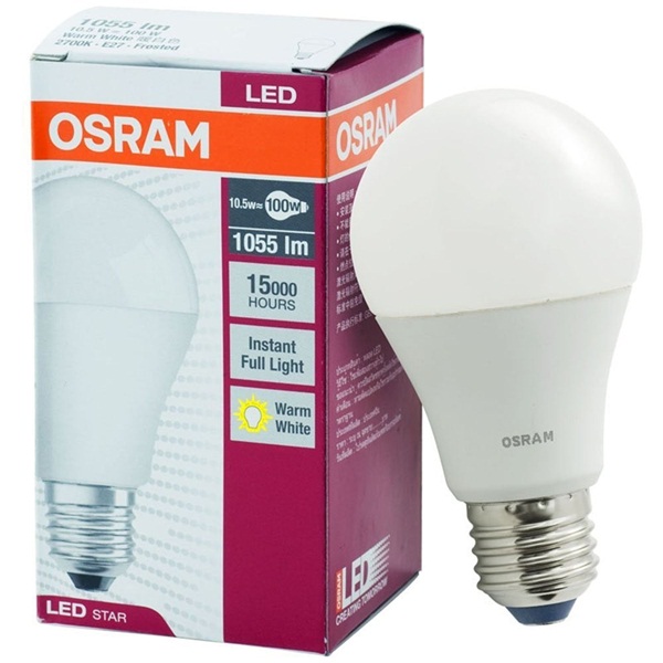 Bóng đèn LED OSRAM thường được đánh giá cao về tuổi thọ