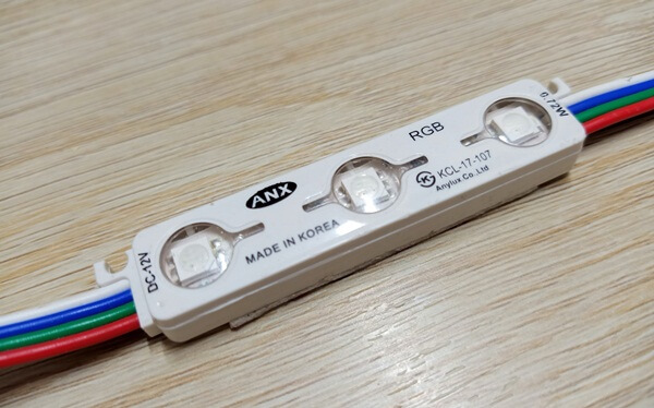 Cấu tạo vô cùng đặc biệt của LED module 3 bóng Hàn Quốc ANX bảy màu